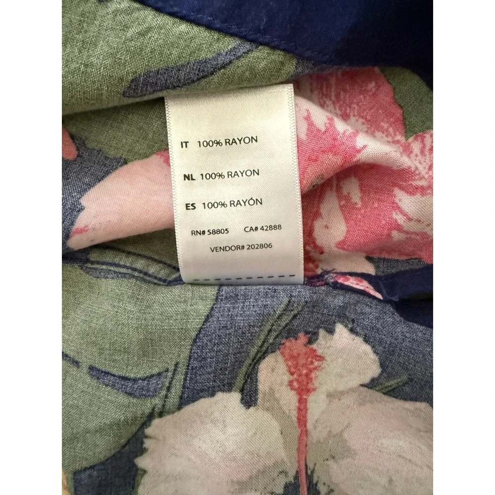 Oak Hill Resort Camp Shirt Men 3XL Blue Hawaiian Loop Collar SS Casual Button-Up - Picture 8 of 11